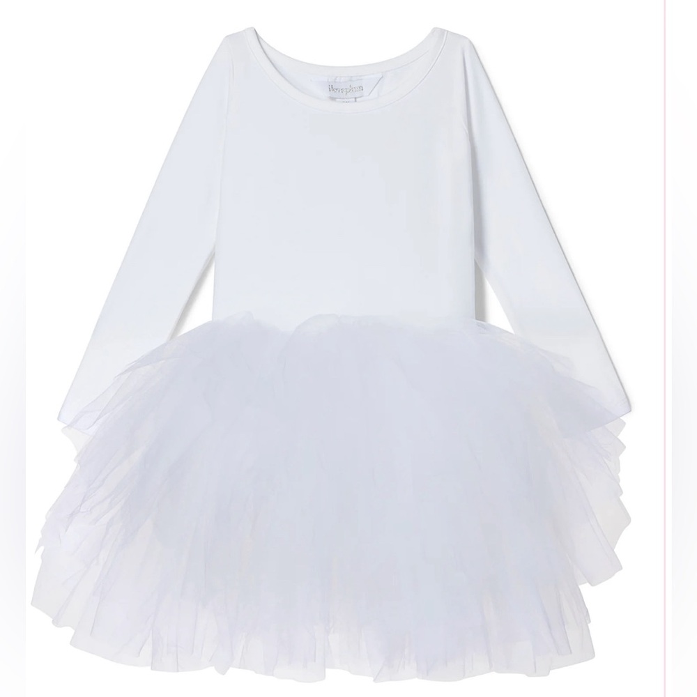 iloveplum - White Long Sleeve Tutu Dress - Size: 2T
